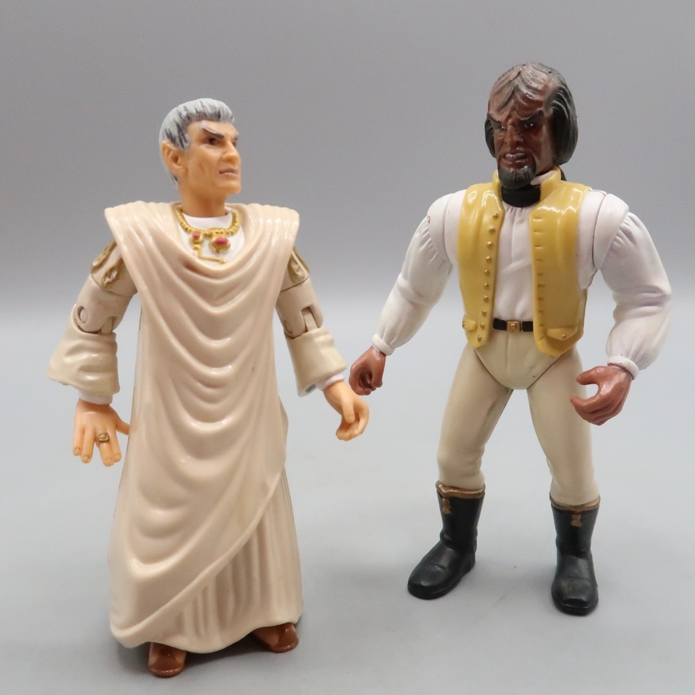Star Trek Ambassador Sarek &  Lieutenant Worf  Figure 1994 Playmates‎